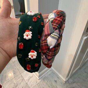 Christmas Headband Bundle - Santa and Velvet Headband and Christmas Plaid